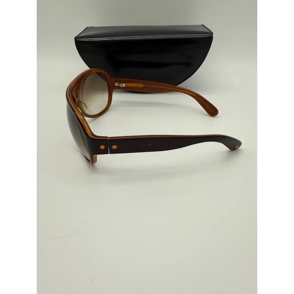 Marc by Marc Jacobs Dark Brown Navigator Goggle Chic Sunglasses w/ Case OUY902